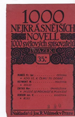 1000 nejkrásnějších novell 1000 světových spisovatelů. Sv. 35