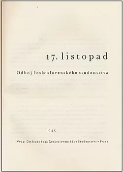 17. listopad: Odboj československého studentstva