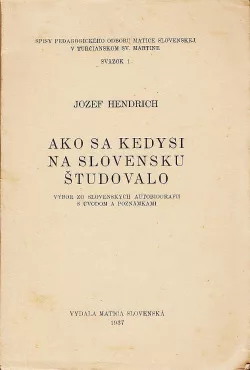 Ako sa kedysi na Slovensku študovalo