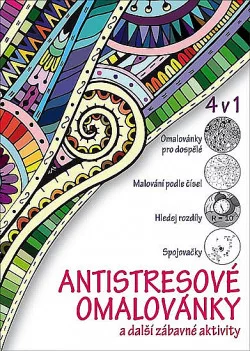 Antistresové omalovánky a další zábavné aktivity 4 v 1