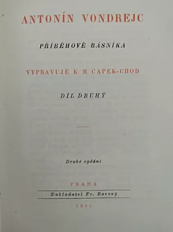 Antonín Vondrejc: Příběhové básníka. Díl druhý