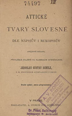 Attické tvary dle nápisův a rukopisův