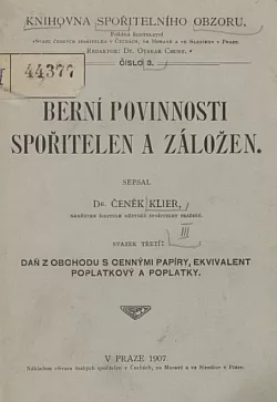 Berní povinnosti spořitelen a záložen