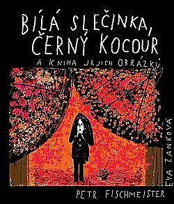 Bílá slečinka, černý kocour a kniha jejich obrázků