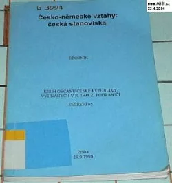 Česko-německé vztahy: česká stanoviska