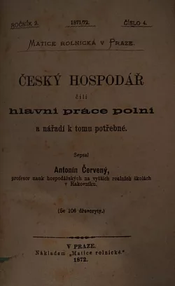 Český hospodář čili hlavní práce polní a nářadí k tomu potřebné