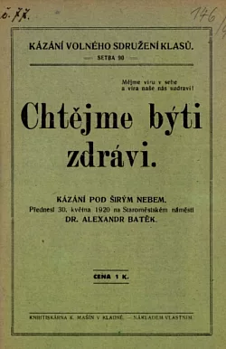 Chtějme býti zdrávi