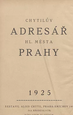 Chytilův adresář hlavního města Prahy