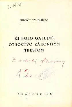 Či bolo galejné otroctvo zákonitým trestom