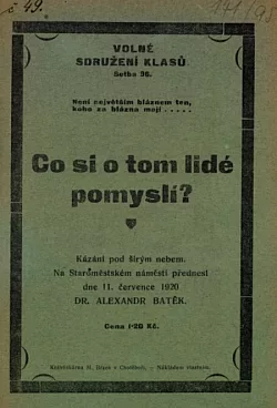 Co si o tom lidé pomyslí?