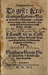 Compendium. To gest: Krátké obsaženj Hystorie o Wálce židowské s Ržimany ...