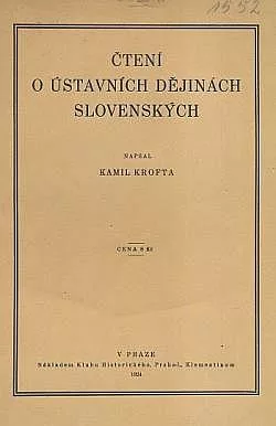 Čtení o ústavních dějinách slovenských
