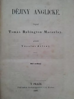 Dějiny anglické. Díl sedmý