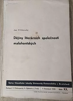 Dějiny literárních společností malohontských