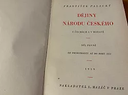 Dějiny národu českého v Čechách a Moravě I.