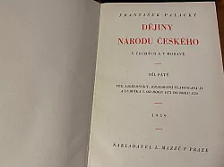 Dějiny národu českého v Čechách a Moravě V.
