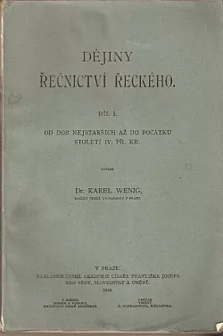 Dějiny řečnictví řeckého I.