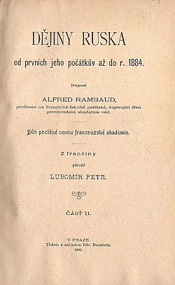 Dějiny Ruska od prvních jeho počátkův až do r. 1884 (Část II.)
