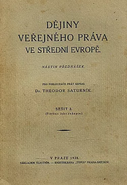 Dějiny veřejného práva ve střední Evropě: nástin přednášek. Sešit 2