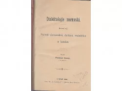 Dialektologie moravská. První díl