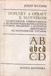 Doplnky a opravy k slovníkom