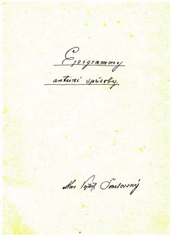Epigrammy - antické spůsoby