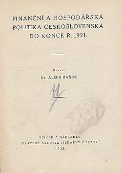 Finanční a hospodářská politika do konce roku 1921