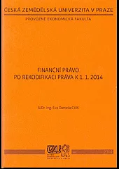 Finanční právo po rekodifikaci práva k 1. 1. 2014