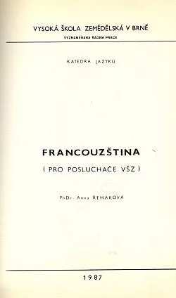 Francouzština (pro posluchače VŠZ)