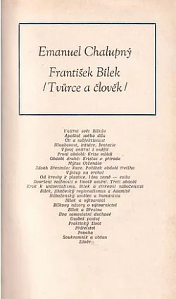 František Bílek: Tvůrce a člověk