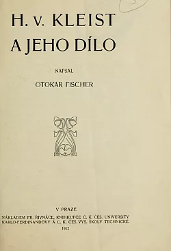 H. v. Kleist a jeho dílo
