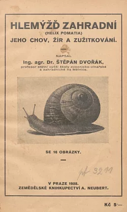 Hlemýžď zahradní ( Helix pomatia) jeho chov, žír a zužitkování