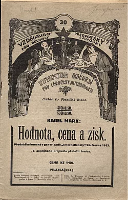 Hodnota, cena a zisk: přednáška konaná v gener. radě „Internationaly“ 26. června 1863
