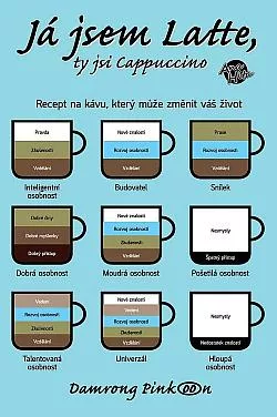 Já jsem latte, ty jsi cappuccino