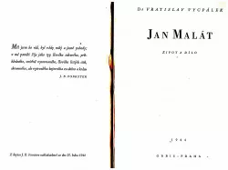 Jan Malát, život a dílo