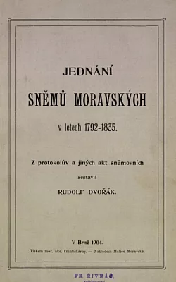 Jednání sněmů moravských v letech 1792-1835