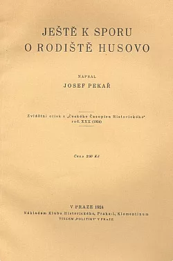 Ještě k sporu o rodiště Husovo