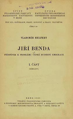 Jiří Benda I. část (Základy)