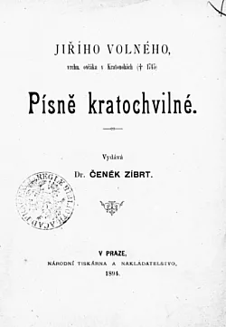 Jiřího Volného Písně kratochvilné