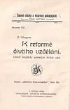 K reformě dívčího vzdělání