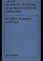 Ke kritice buržoazní politologie
