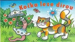 Kočka leze dírou