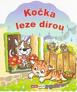 Kočka leze dírou