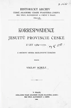 Korrenspodence Jesuitů provincie české z let 1584-1770