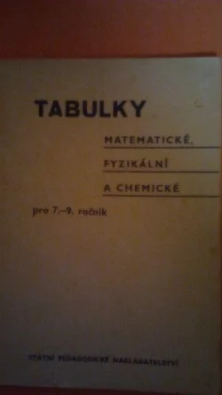 Matematické, fyzikální a chemické tabulky pro 7. - 9. ročník