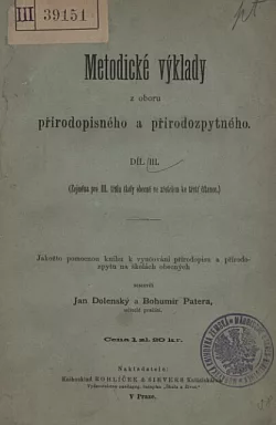 Metodické výklady z oboru přírodopisného a přírodozpytného III. díl