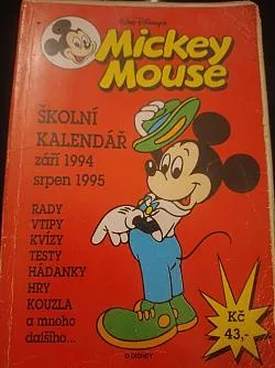 Mickey Mouse: Školní kalendář září 1994 srpen 1995