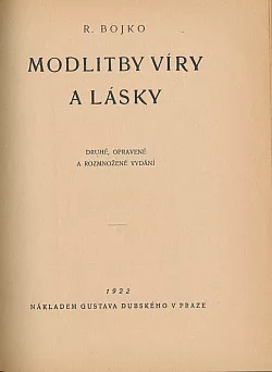 Modlitby víry a lásky
