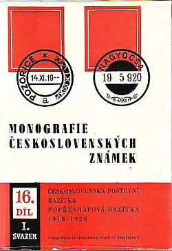 Monografie československých známek 16. díl I. svazek, Československá poštovní razítka
