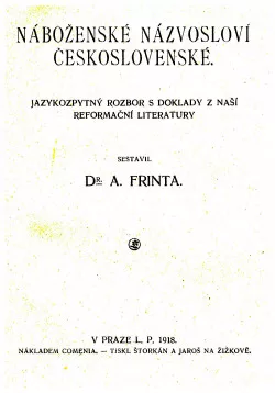 Náboženské názvosloví československé